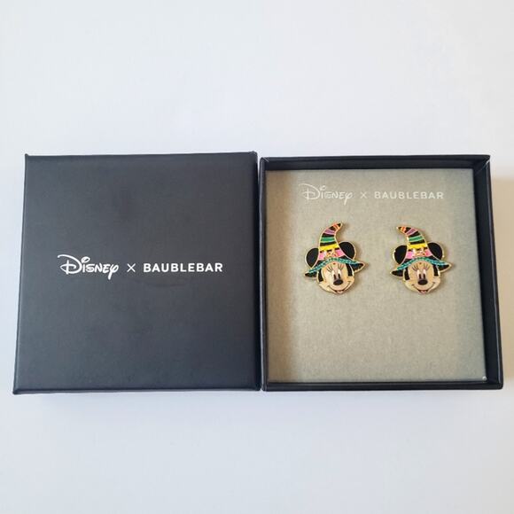 Disney X Baublebar Minnie Mouse Witch Halloween Earrings - New In Box - Picture 1 of 5